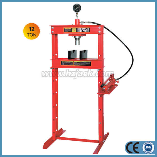 12 Ton Hydraulic Shop Press With Gauge